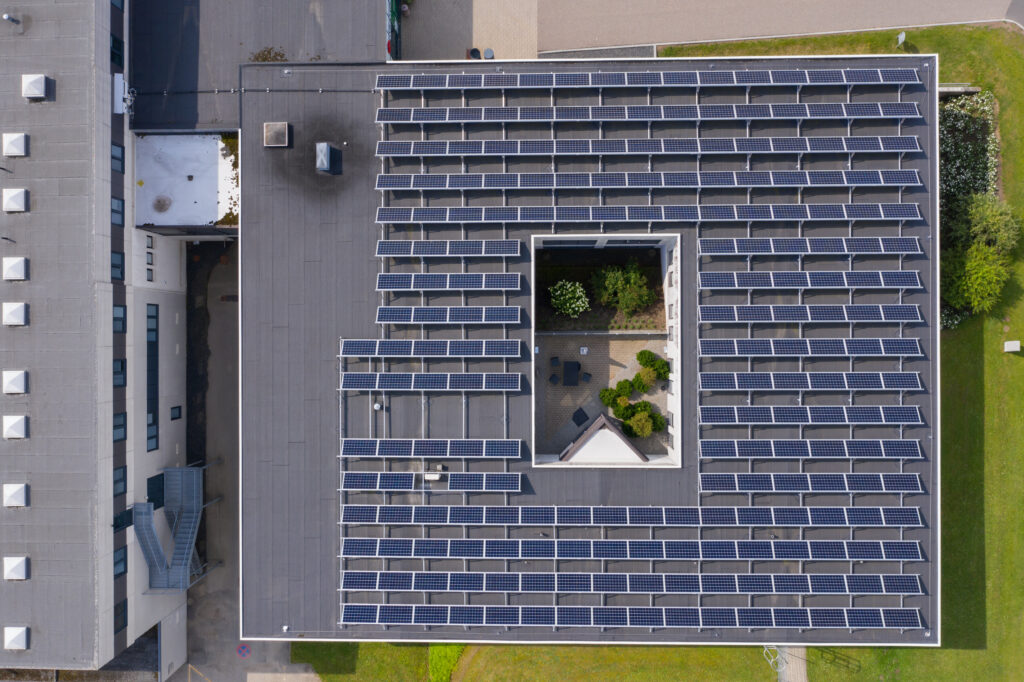 Kolding Sygehus med solceller fra Solplus A/S