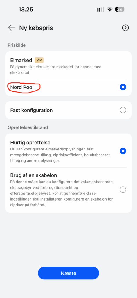 Nord Pool valgt som priskilde i FusionSolar